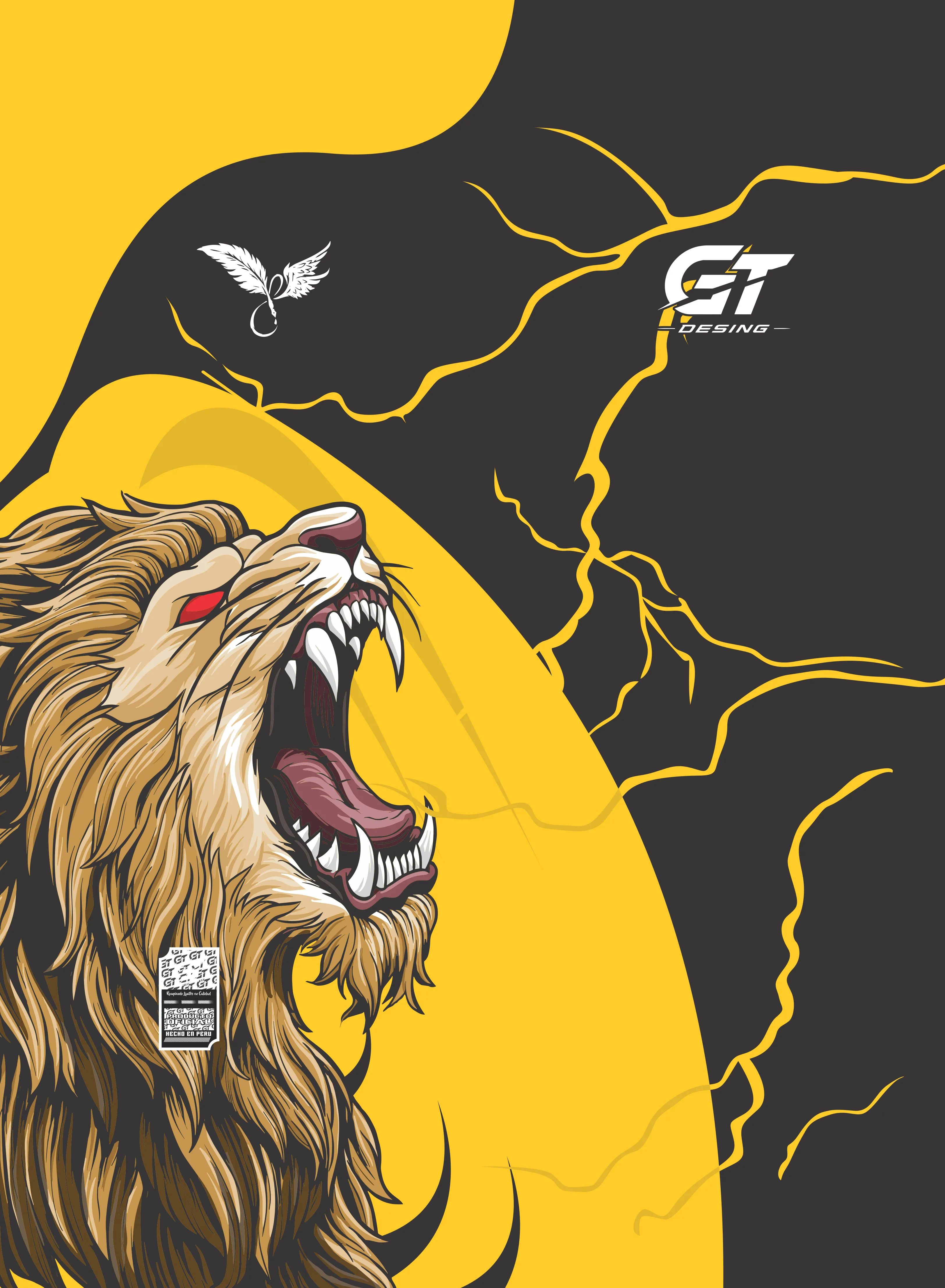 diseño leon amarillo